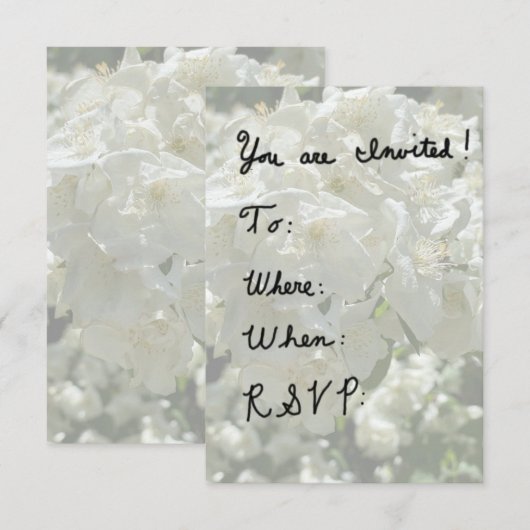 ハンド書RSVPカード 出欠カード (正面/裏面)