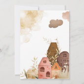 ハンド素朴スケッチオープンハウスベビーシャワー 招待状 (裏面)