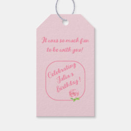 ハンド絵を描ウォータカラーバラ誕生日 ギフトタグ