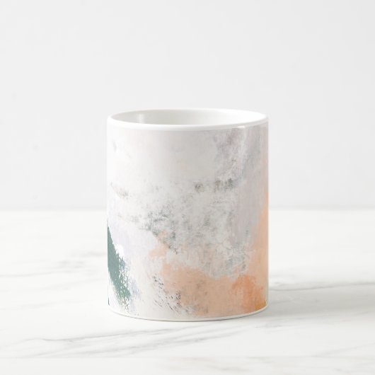 ハンド絵を描エメラルドピーチエレガントコーヒーカップ コーヒーマグカップ (中央)