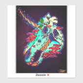 ハンド絵を描カラフルスカル シール (シート)