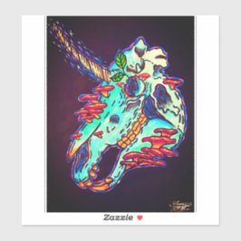 ハンド絵を描カラフルスカル シール