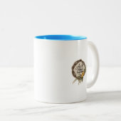 ハンド絵を描ゲルマンシェパードバストポートレート ツートーンマグカップ (正面右)