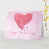 ハンド絵を描ハート カード (黄色い花)