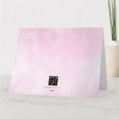 ハンド絵を描ハート カード (裏面)