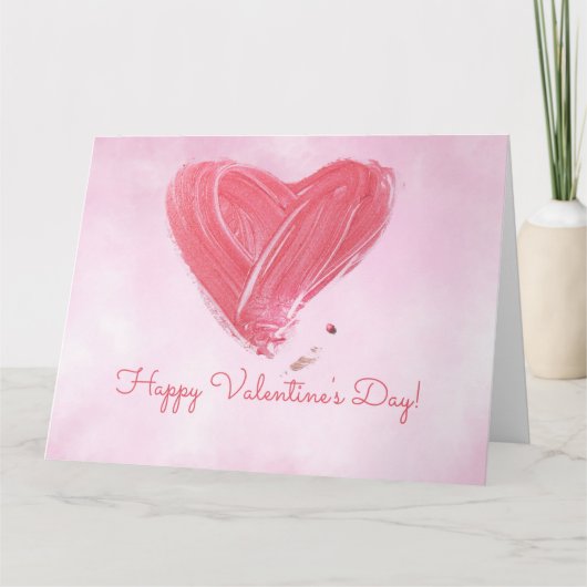 ハンド絵を描ハート カード (正面)