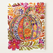 ハンド絵を描フォークアートパンプキントートバッグ素朴秋 プランナー手帳 (裏面)