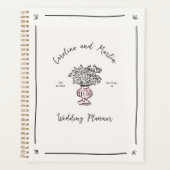 ハンド絵を描フローラ花瓶ウェディングプランナー プランナー手帳 (正面)