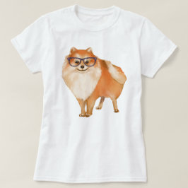 ハンド絵を描ポメラニア犬パップドッグ Tシャツ