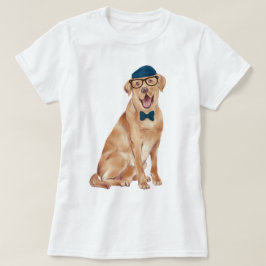 ハンド絵を描ラブラドール犬 Tシャツ