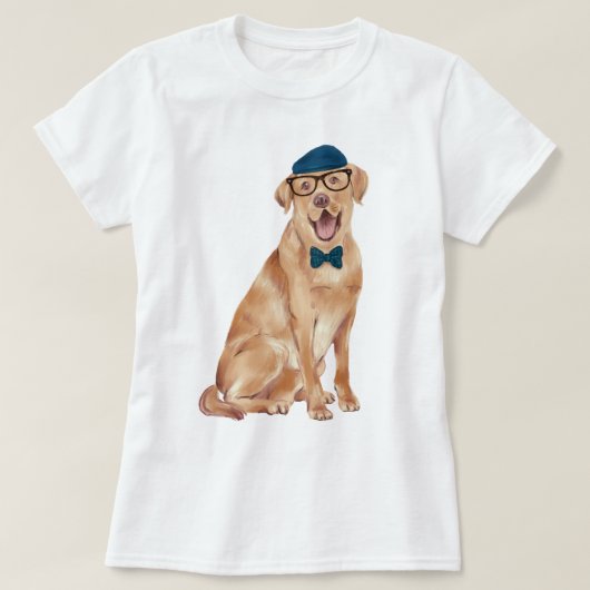 ハンド絵を描ラブラドール犬 Tシャツ (デザイン正面)