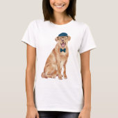 ハンド絵を描ラブラドール犬 Tシャツ (正面)
