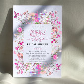 ハンド絵を描ワイルドフラワールビーバラブライダルシャワー 招待状