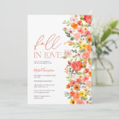 ハンド絵を描秋の秋インラブブライダルシャワー 招待状 (スタンド正面)