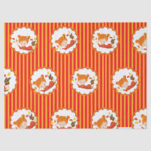 ハンド絵を描秋愛らしい女の子ティッシュペーパー