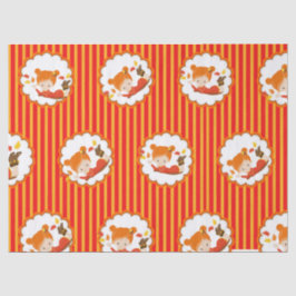 ハンド絵を描秋愛らしい女の子ティッシュペーパー 薄葉紙