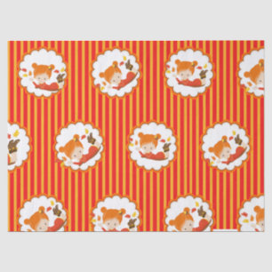 ハンド絵を描秋愛らしい女の子ティッシュペーパー 薄葉紙