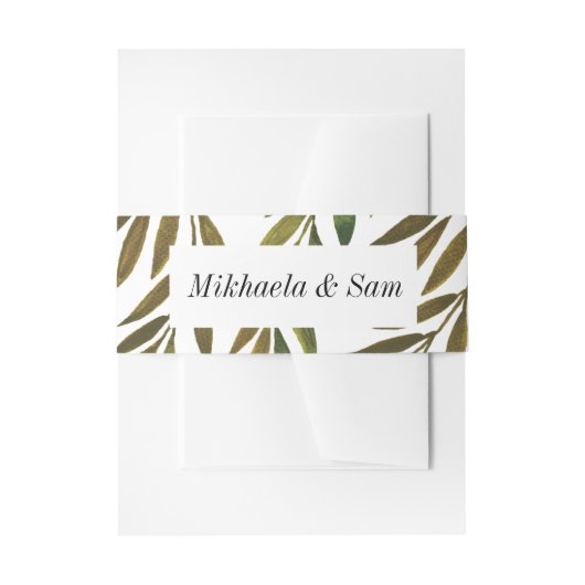 ハンド絵を描葉結婚式招待状ベリーバンド 招待状ベリーバンド (正面例)