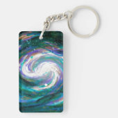 ハンド絵を描銀河系 キーホルダー (裏面)