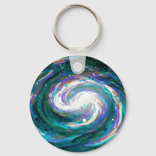ハンド絵を描銀河系 キーホルダー (正面)