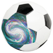 ハンド絵を描銀河系 サッカーボール (3/4)