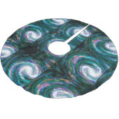 ハンド絵を描銀河系 ブラッシュドポリエステルツリースカート (アングル)