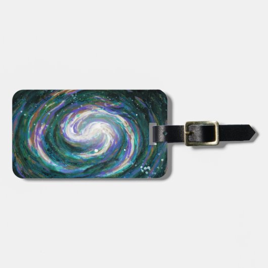 ハンド絵を描銀河系 ラゲッジタグ (正面横)