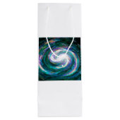 ハンド絵を描銀河系 ワインギフトバッグ (裏面)