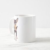 ハンド絵を描魅力的チワフアドッグ コーヒーマグカップ (正面左)