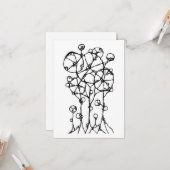 ハンド絵画- 抽象芸術ツリーグループ1 カード (正面/裏面インサイチュ)