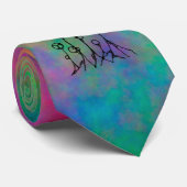 ハンド絵画- 抽象芸術ツリーグループ1 ネクタイ (ロール)