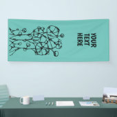 ハンド絵画- 抽象芸術ツリーグループ1 横断幕 (トレードショー)