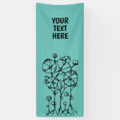 ハンド絵画- 抽象芸術ツリーグループ1 横断幕 (縦)