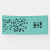 ハンド絵画- 抽象芸術ツリーグループ1 横断幕 (横)