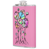 ハンド絵画- 抽象芸術ツリーグループ3 フラスク (左)