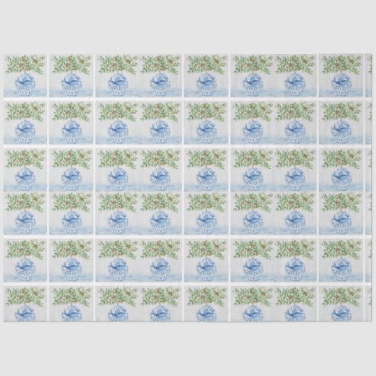 ハンド色彩の鮮やかトスカンブルージンジャージャーズ結婚ズ 薄葉紙 (正面)