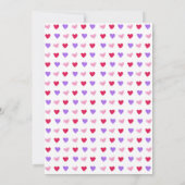 ハンド色彩の鮮やかハートガレンティンデイ招待状 招待状 (裏面)