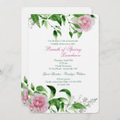 ハンド色彩の鮮やかバラ招待状 招待状 (正面/裏面)