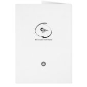 ハンド色彩の鮮やかフローラとボーブルデザインホリデーカード (裏面)