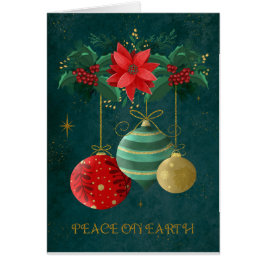 ハンド色彩の鮮やかフローラとボーブルデザインホリデーカード