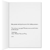 ハンド色彩の鮮やかフローラとボーブルデザインホリデーカード (内側 (右))