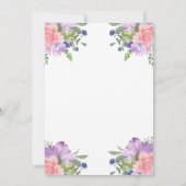 ハンド色彩の鮮やかフローラ|トレンディーの水彩バプテスマ 招待状 (裏面)