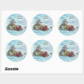 ハンド色彩の鮮やか水中珊瑚礁 ラウンドシール (シート)