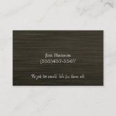 ハンド金ゴールド鋼材整備修理業 名刺 (裏面)