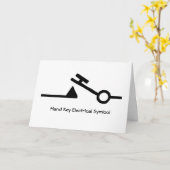 ハンド鍵電気シンボルハムラジオノートカード カード (黄色い花)