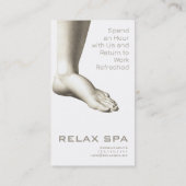 ハンド&エレガント足スパ、マニキュア、ペディキュア 名刺 (裏面)