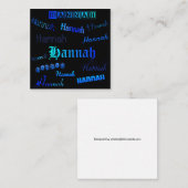 ハンナの名刺 ノートカード (正面/裏面)