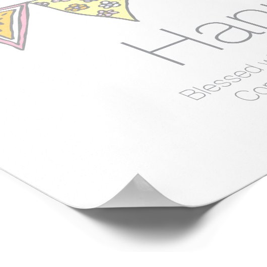 ハンナの女の子の名前と意味のバンティングポスター ポスター (角)