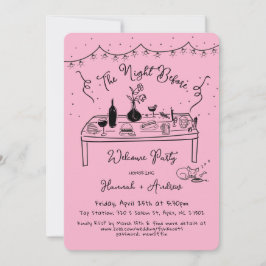 ハンナの歓迎夜の前チワワ 招待状