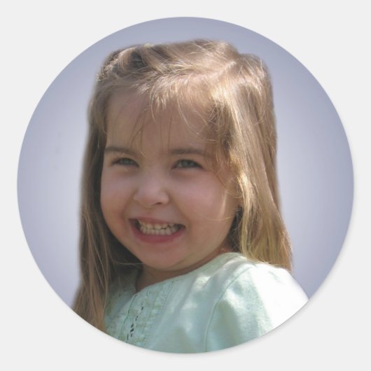 ハンナの顔シール ラウンドシール (正面)